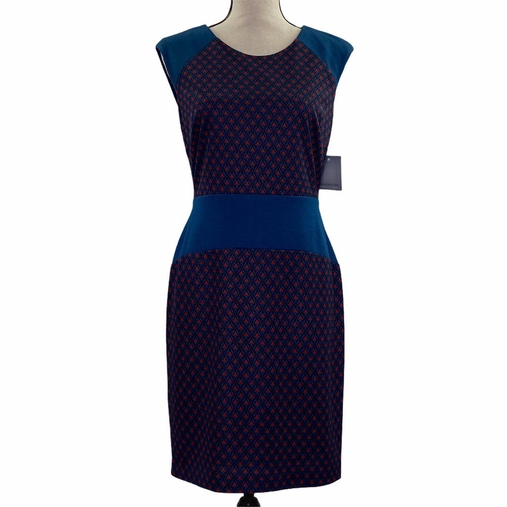 ANDREW Marc New York Geometric Mini Sheath Dress 4